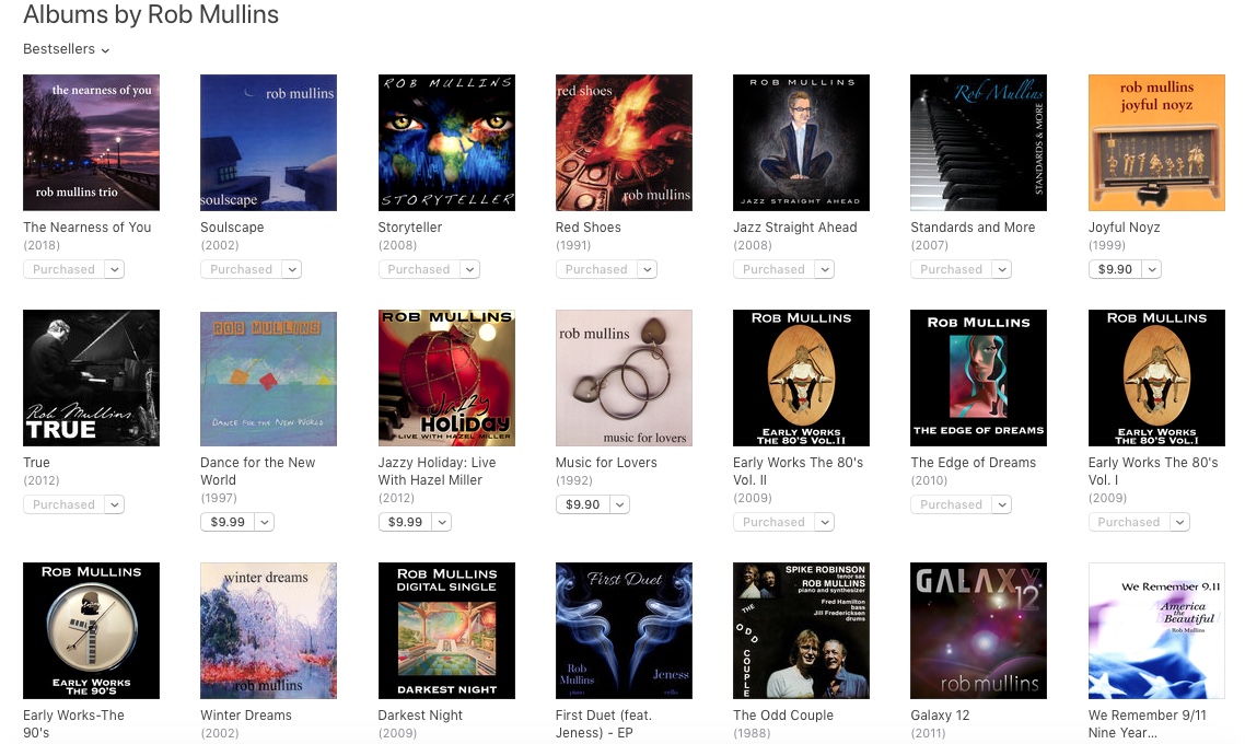 Rob Mullins Bestsellers via
                    iTunes and Apple Music